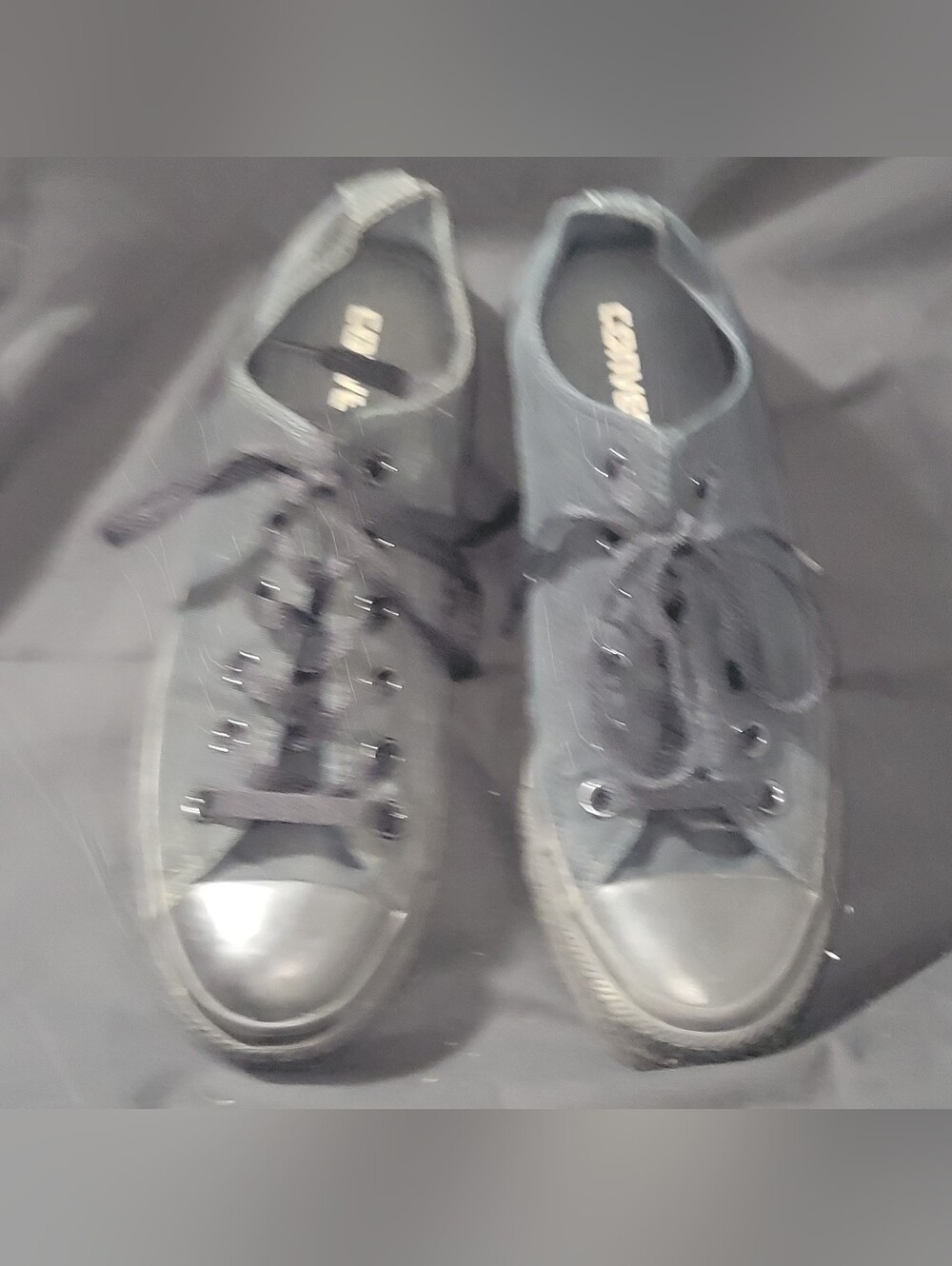 Women’s Converse Black Canvas Low-Top Lace-Up Sneakers